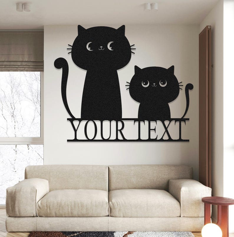 Custom Cat Family Signs