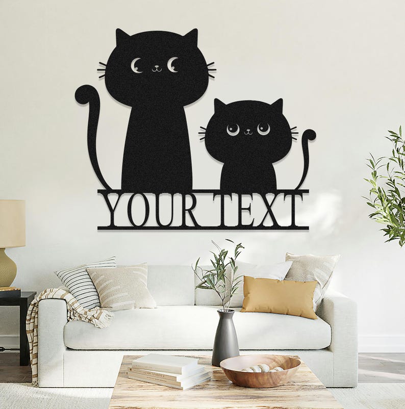 Custom Cat Family Signs