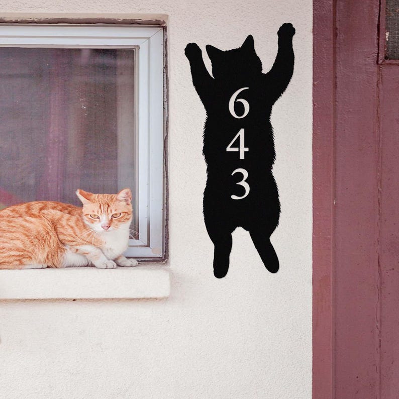 Personalized Cat Address Signs