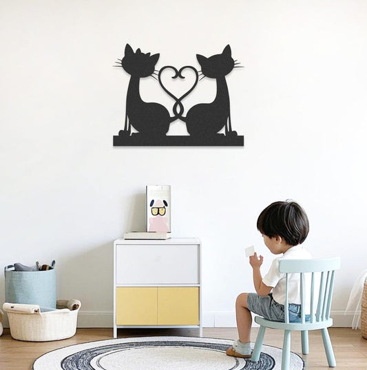 Cat Couple Metal Signs