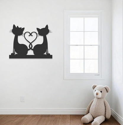 Cat Couple Metal Signs