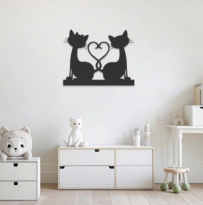 Cat Couple Metal Signs