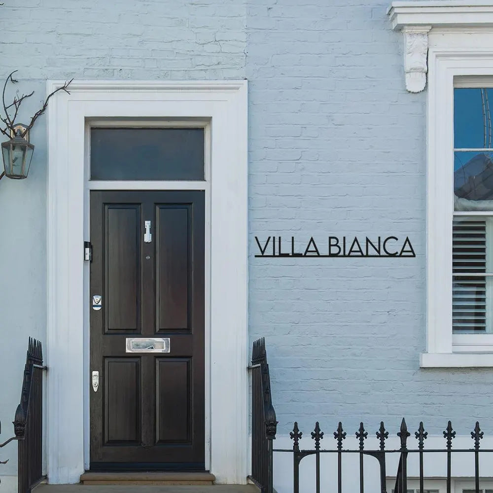 Custom Villa Name Sign | Personalized Outdoor House Plaque