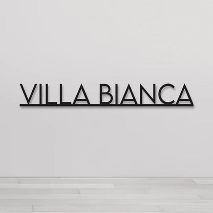 Custom Villa Name Sign | Personalized Outdoor House Plaque