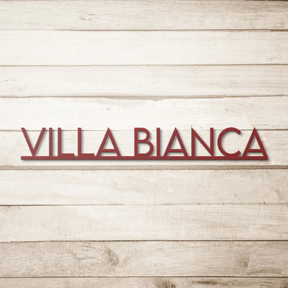 Custom Villa Name Sign | Personalized Outdoor House Plaque