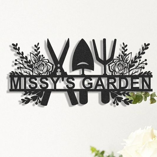 Personalized Garden Name Metal Sign