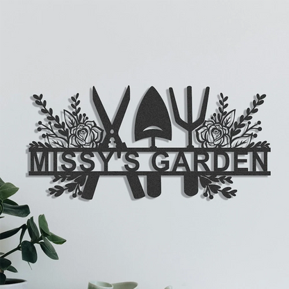Personalized Garden Name Metal Sign