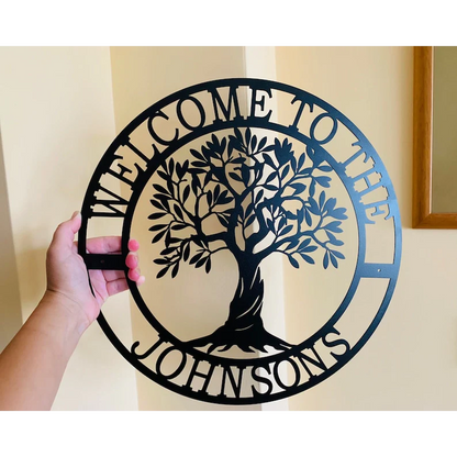 Personalized Welcome Metal Sign
