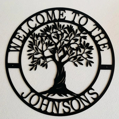 Personalized Welcome Metal Sign