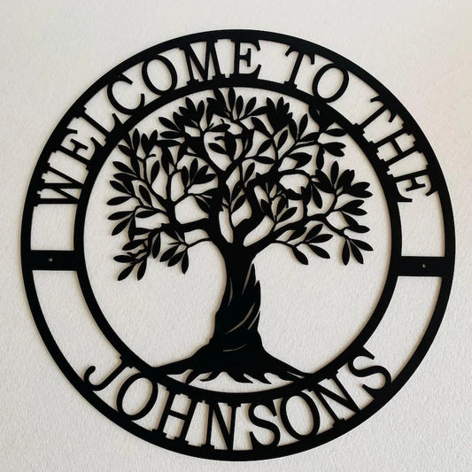 Personalized Welcome Metal Sign