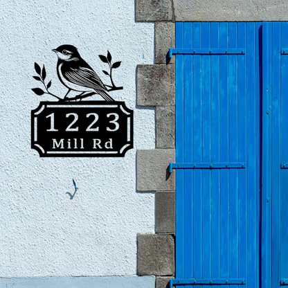 Custom Metal Bird Address Sign